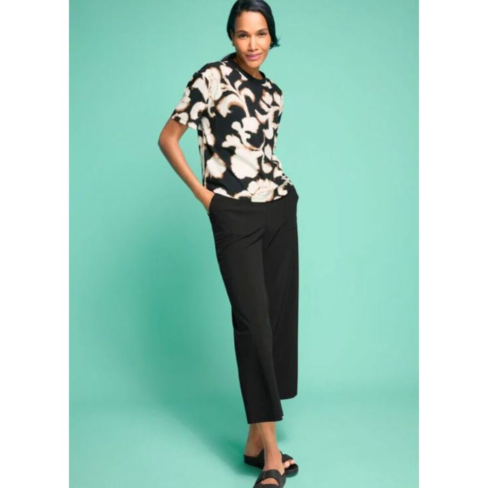 T by Talbots Lightweight Woven Stretch Wide Leg Ankle Pants Travel Size 1X NWT